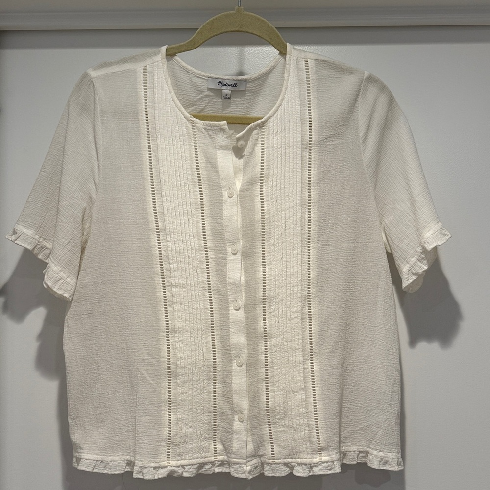 Madewell Cream Button-Up Blouse